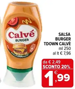 Iperal Salsa burger tdown CALVÈ offerta