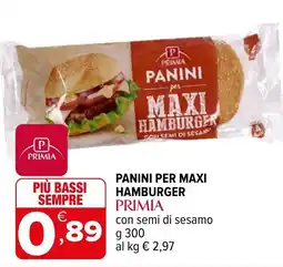 Iperal Panini per maxi hamburger PRIMIA offerta