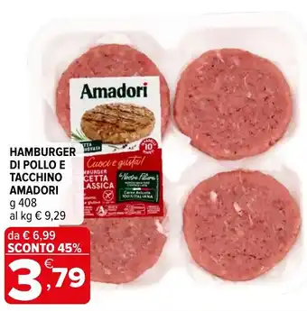 Iperal Hamburger di pollo e tacchino AMADORI offerta
