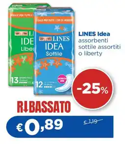 Acqua & Sapone LINES Idea assorbenti sottile o liberty offerta