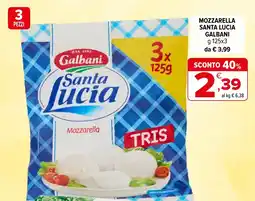 Iperal Mozzarella santa lucia GALBANI offerta