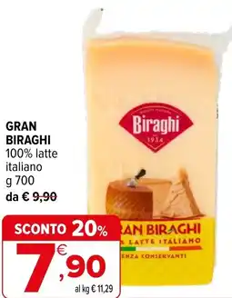 Iperal Gran biraghi 100% latte italiano offerta