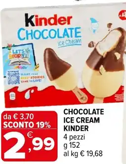 Iperal Chocolate ice cream KINDER offerta
