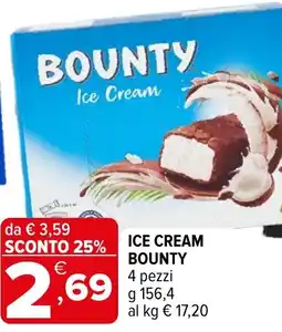 Iperal Ice cream bounty 4 pezzi offerta