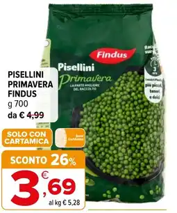 Iperal Pisellini primavera FINDUS offerta