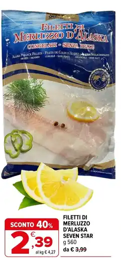 Iperal Filetti di merluzzo d'alaska seven STAR offerta