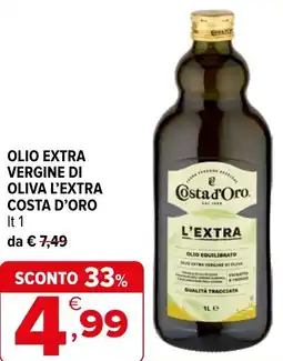 Iperal Olio extra vergine di oliva l'extra COSTA D'ORO offerta