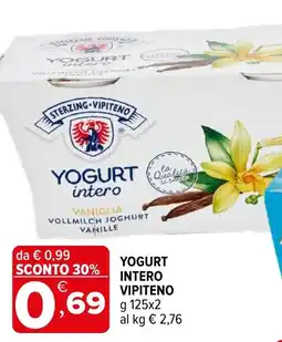 Iperal Yogurt intero STERZING VIPITENO offerta