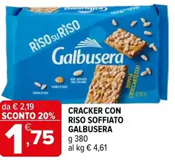 Iperal Cracker con riso soffiato GALBUSERA offerta