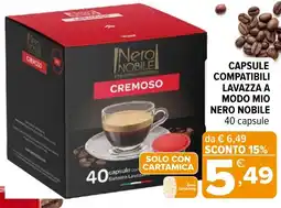 Iperal Capsule compatibili lavazza a modo mio NERO NOBILE offerta