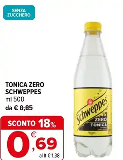 Iperal Tonica zero SCHWEPPES offerta