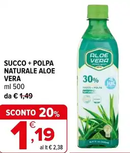 Iperal Succo + polpa naturale ALOE VERA offerta