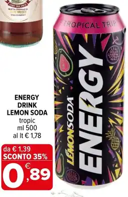 Iperal Energy drink LEMON SODA offerta
