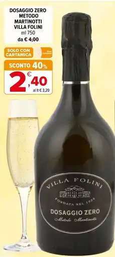 Iperal Dosaggio zero metodo martinotti VILLA FOLINI offerta