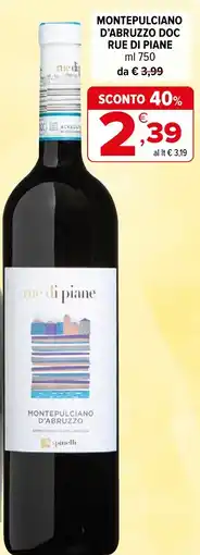 Iperal Montepulciano d'abruzzo DOC RUE DI PIANE offerta