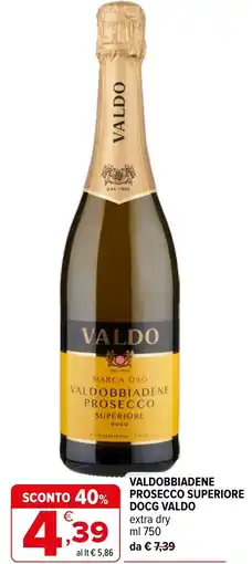 Iperal Valdobbiadene prosecco superiore DOCG VALDO offerta