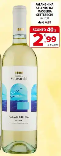 Iperal Falanghina salento IGT MASSERIA SETTEARCHI offerta