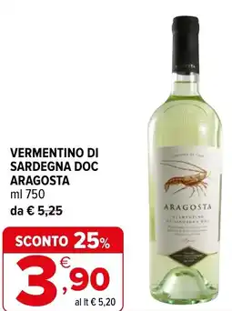 Iperal Vermentino di sardegna DOC ARAGOSTA offerta