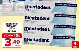 Iperal Dentifricio MENTADENT offerta
