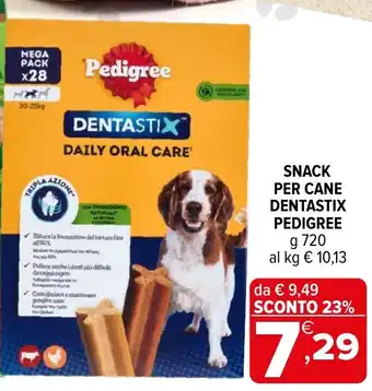 Iperal Snack per cane dentastix PEDIGREE offerta