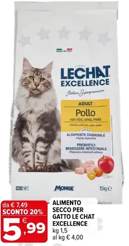 Iperal Alimento secco per gatto LE CHAT EXCELLENCE offerta