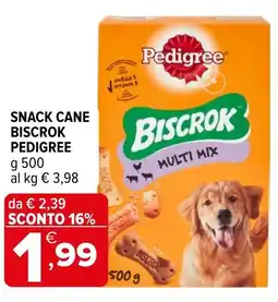 Iperal Snack cane biscrok PEDIGREE offerta