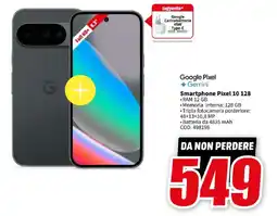 MediaWorld Google Pixel Gemini Smartphone Pixel 10 128 offerta