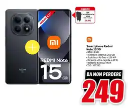 MediaWorld Smartphone Redmi Note 15 5G offerta