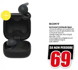 MediaWorld SONY Auricolari Linkbuds Open offerta
