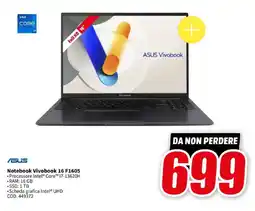MediaWorld ASUS Notebook Vivobook 16 F1605 offerta