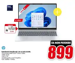 MediaWorld hp Notebook Omnibook 5 Al 16-AF1033NL offerta