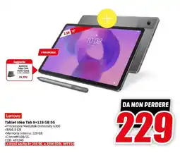 MediaWorld Lenovo Tablet Idea Tab 8+128 GB 5G offerta