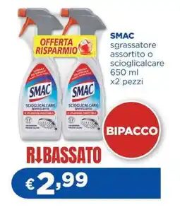 Acqua & Sapone SMAC sgrassatore assortito o scioglicalcare 650 ml x2 pezzi offerta