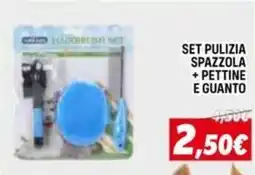 Orizzonte Set pulizia spazzola + pettine e guanto offerta