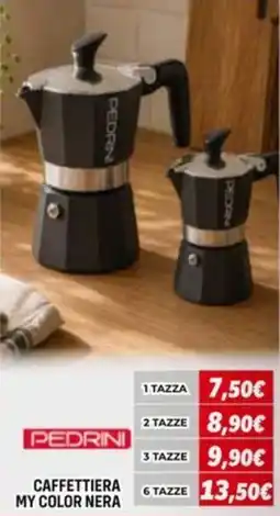 Orizzonte Pedrini caffettiera my color nera offerta