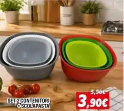 Orizzonte Set 2 contenitori +scolapasta offerta