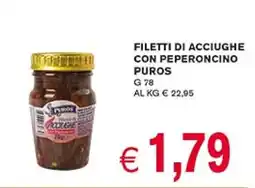 D'Italy Filetti di acciughe con peperoncino puros offerta