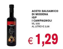D'Italy Aceto balsamico di modena igp I CAMPAGNOLI offerta