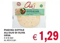 D'Italy Piadina sottile all'olio di oliva ORVA offerta