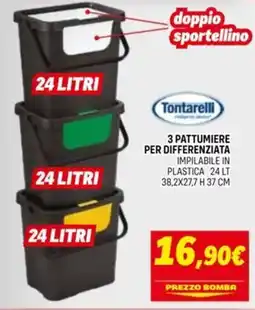 Orizzonte Tontarelli 3 pattumiere per differenziata offerta