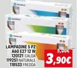 Orizzonte Lampadine 5 pz a60 e27 12 w 120121 calda 119251 naturale 118533 fredda offerta