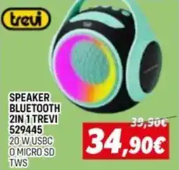 Orizzonte SPEAKER BLUETOOTH 2IN 1 TREVI 529445 offerta