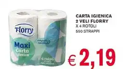 D'Italy Carta igienica 2 veli FLORRY offerta