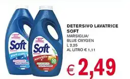 D'Italy Detersivo lavatrice soft marsiglia/ blue oxygen offerta