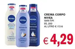 D'Italy Crema corpo NIVEA offerta