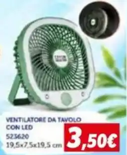 Orizzonte VENTILATORE DA TAVOLO CON LED 523620 offerta