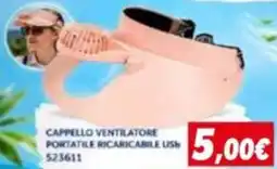 Orizzonte CAPPELLO VENTILATORE PORTATILE RICARICABILE USH 523611 offerta