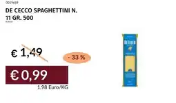 Prezzemolo e Vitale De cecco spaghettini n. 11 offerta
