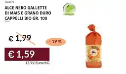 Prezzemolo e Vitale Alce nero gallette di mais e grano duro cappelli bio offerta