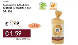 Prezzemolo e Vitale Alce nero gallette di riso integrale bio offerta